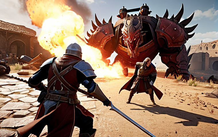 **
A vibrant battlefield scene from Lineage M, showcasing a strategic point being contested. Feature a tanker character in heavy armor deflecting attacks while a healer supports from behind. In the background, a damage dealer unleashes a powerful attack. The environment should highlight the terrain's strategic importance, with pathways and protective cover.
**